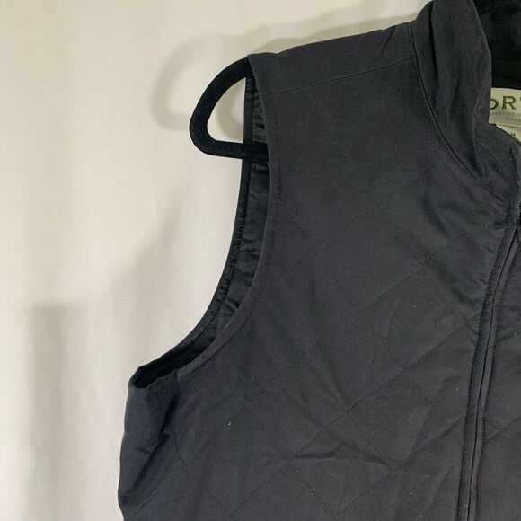 Orvis Vest Women's Medium Black Full Zip Pockets Turtleneck Polyester Blend - Picture 3 of 8
